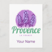 Provence Retro Lavender French Riviera Frankrijk Feestdagenkaart (Voorkant)