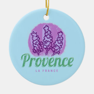 Provence Retro Lavender French Riviera Frankrijk Keramisch Ornament
