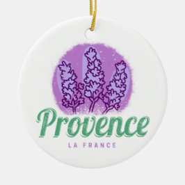 Provence Retro Lavender French Riviera Frankrijk Keramisch Ornament