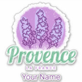 Provence Retro Lavender French Riviera Frankrijk Sticker (Voorkant)