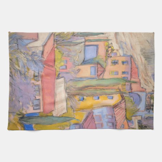 Provence Rooftop Party-handdoek Theedoek (Horizontaal)