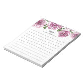 Provence Roos | Aangepaste Floral Notitieblok (Linkerzijde)