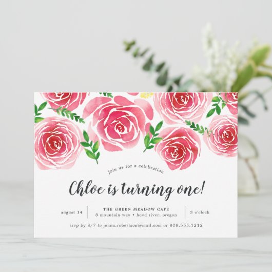 Provence Roos | Eerste uitnodiging van de partij v (Staand voorkant)