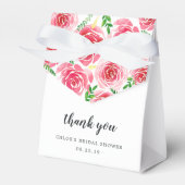 Provence Roos | Gepersonaliseerde bloemen Bedankdoosjes (Voorkant Zijde)