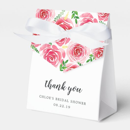 Provence Roos | Gepersonaliseerde bloemen Bedankdoosjes (Voorkant Zijde)