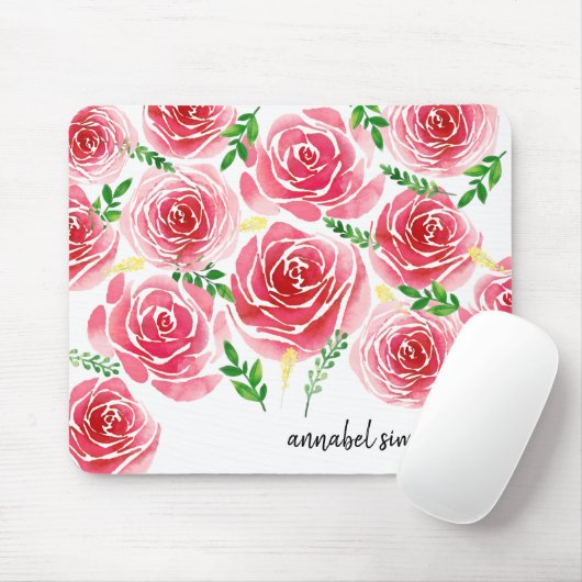 Provence Roos gepersonaliseerde mousepad Muismat (Met muis)