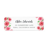 Provence Roos Return Address Etiket (Voorkant)