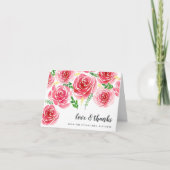Provence Roze Dank Je Bedankkaart (Voorkant)