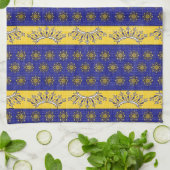 Provence South of France French Blue/Gold Pattern Theedoek (Gevouwen)