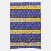 Provence South of France French Blue/Gold Pattern Theedoek (Verticaal)