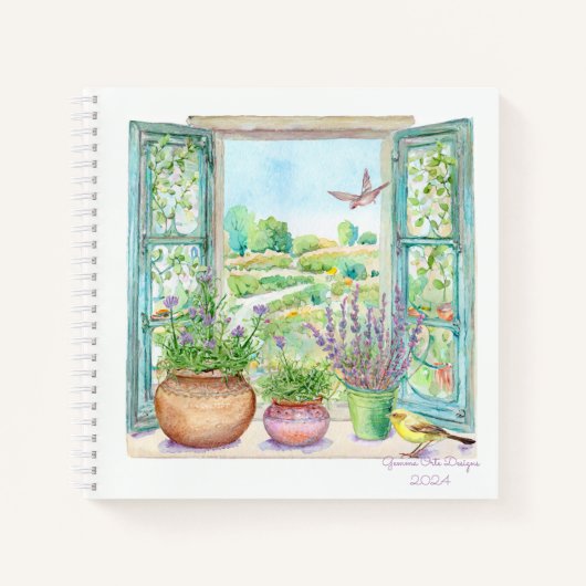Provence tuin bullet journal notitieboek (Voorkant)