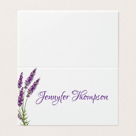 Provence violet lavander plaats kaart (Buitenkant ongevouwen)