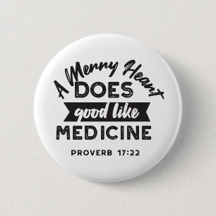 Proverb 17 Bijbel Verse Quote Alternate Design I Ronde Button 5,7 Cm