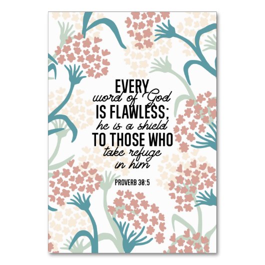 Proverb 30:5 bijbeltabel Kaart (Voorkant)