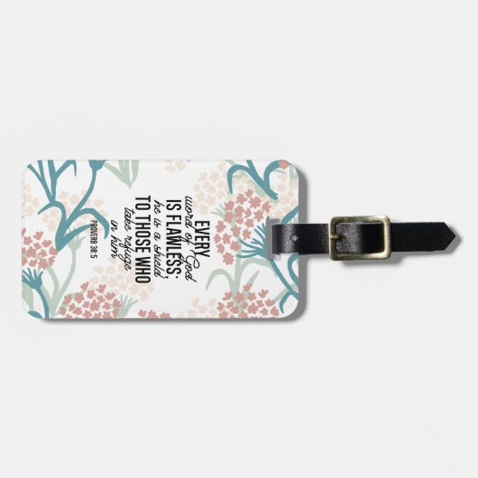 Proverb 30:5 Bijbelversie Bagagelabel (Voorkant horizontaal)