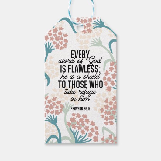 Proverb 30:5 Bijbelversie Cadeaulabel (Voorkant)