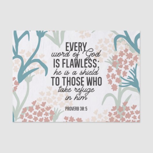 Proverb 30:5 Bijbelversie Tissuepapier (Voorkant)