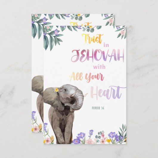 Proverb 3:6 Vertrouwen in Jehovah met al je hart (Voorkant / Achterkant)