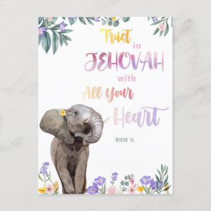 Proverb 3:6 Vertrouwen in Jehovah met al je hart Briefkaart