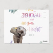 Proverb 3:6 Vertrouwen in Jehovah met al je hart Briefkaart (Achterkant)