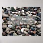 Proverb fortuin is goed voor het moedige poster (Voorkant)