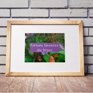 Proverb fortuin is goed voor het moedige poster