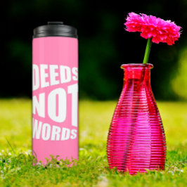 Proverb roze witte thermische tumbler thermosbeker