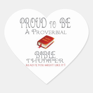 Proverbiële bijbelduim hart sticker