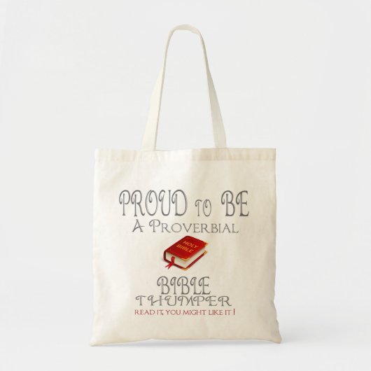 Proverbiële bijbelduim tote bag (Voorkant)