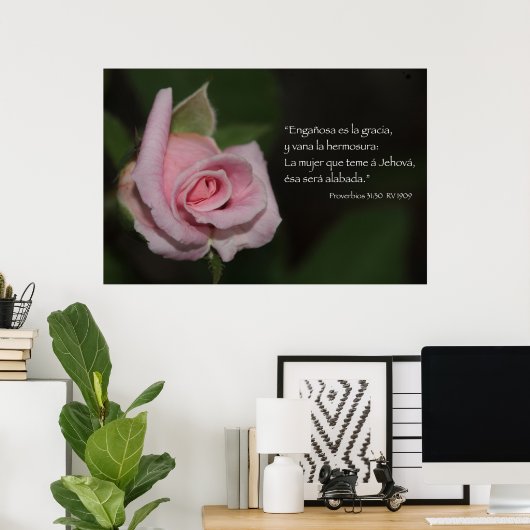 Proverbios 31:30 Kartel Poster (Thuiskantoor)