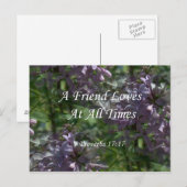 proverbs17-17 ~ Lilacs Briefkaart (Voorkant / Achterkant)