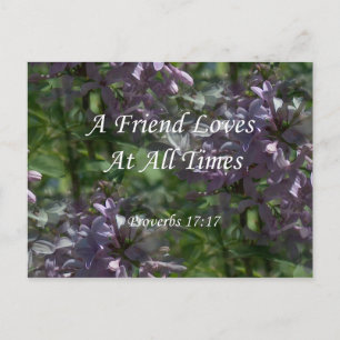 proverbs17-17 ~ Lilacs Briefkaart