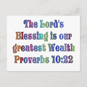 Proverbs 10:22 briefkaart
