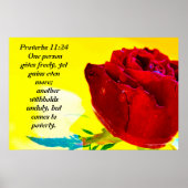 Proverbs 11:24 poster (Voorkant)