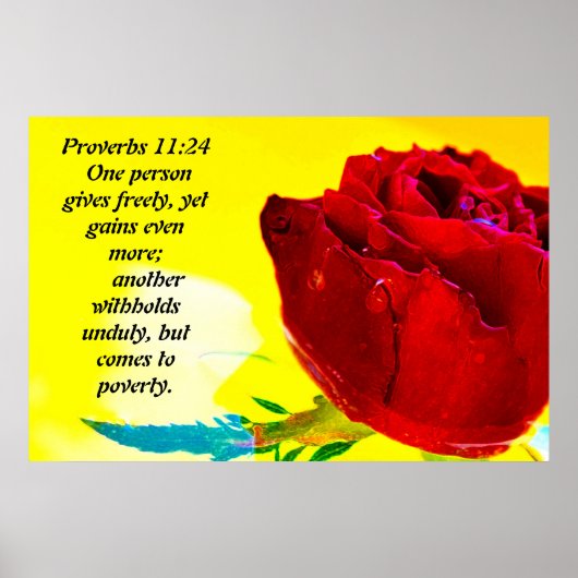 Proverbs 11:24 poster (Voorkant)