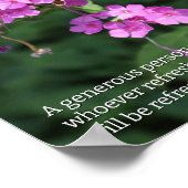 Proverbs 11:25 Pink Phlox Christian Poster (Hoek)