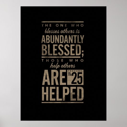 Proverbs 11:25 poster (Voorkant)