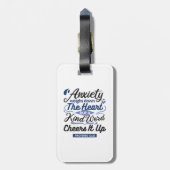 Proverbs 12:25 Bible Verse – Kind Word Art Bagagelabel (Achterkant verticaal)