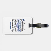 Proverbs 12:25 Bible Verse – Kind Word Art Bagagelabel (Achterkant horizontaal)