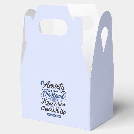 Proverbs 12:25 Bible Verse – Kind Word Art Bedankdoosjes (Geopend)