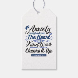 Proverbs 12:25 Bible Verse – Kind Word Art Cadeaulabel