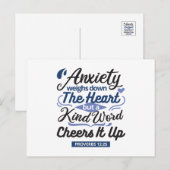 Proverbs 12:25 Bible Verse – Kind Word Art Feestdagenkaart (Voorkant / Achterkant)