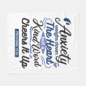 Proverbs 12:25 Bible Verse – Kind Word Art Fleece Deken (Voorkant (Horizontaal))