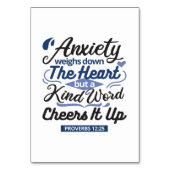 Proverbs 12:25 Bible Verse – Kind Word Art Kaart (Voorkant)