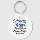 Proverbs 12:25 Bible Verse – Kind Word Art Sleutelhanger (Voorkant)