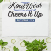 Proverbs 12:25 Bible Verse – Kind Word Art Theedoek (Gevouwen)