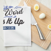 Proverbs 12:25 Bible Verse – Kind Word Art Theedoek (Quarter Fold)