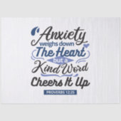 Proverbs 12:25 Bible Verse – Kind Word Art Tissuepapier (Voorkant)
