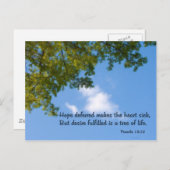 Proverbs 13:12 Hope deferred maakt het hart ziek Briefkaart (Voorkant / Achterkant)