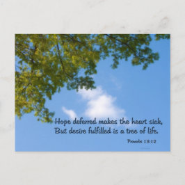 Proverbs 13:12 Hope deferred maakt het hart ziek Briefkaart